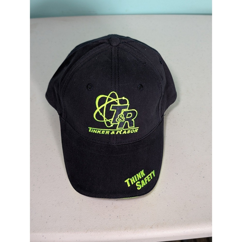 Tinker & Rasor Think Safety Neon Green & Black Adjustable Hat